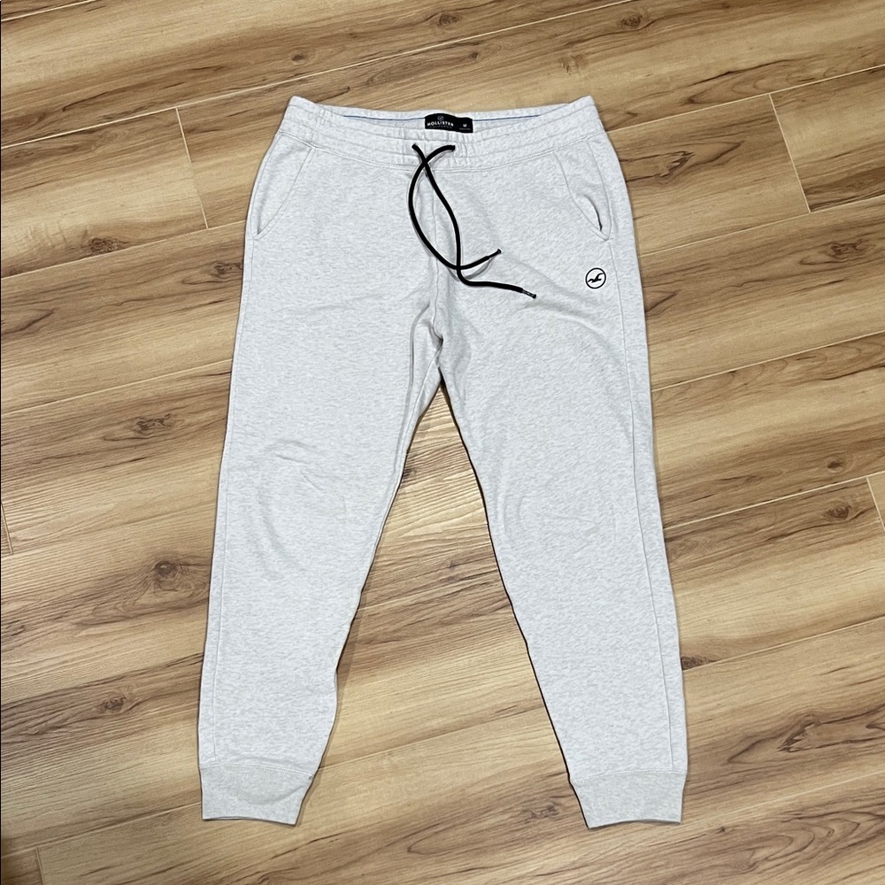 Hollister Heather Gray Joggers with Logo